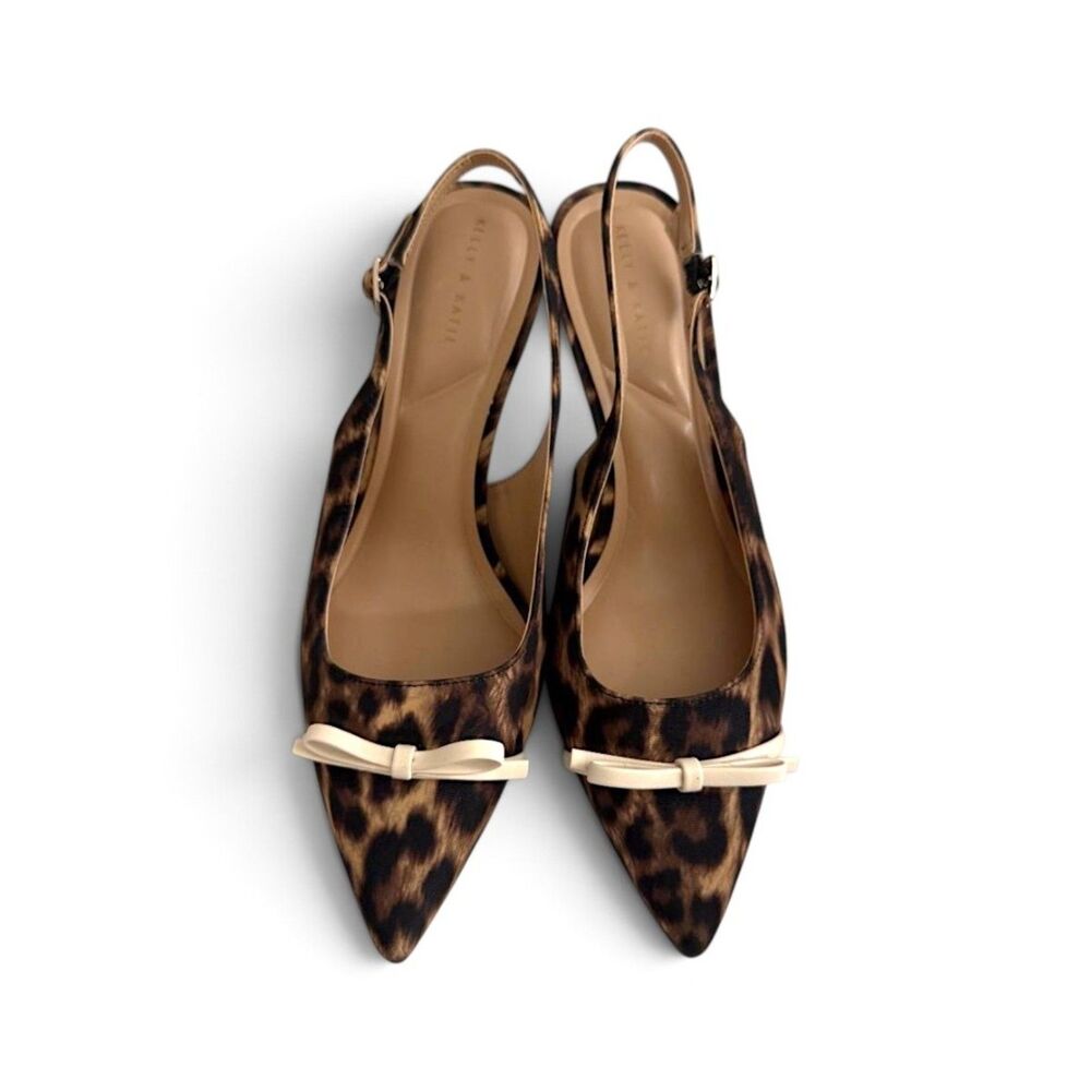 Kelly & Katie Rheta Cheetah and Pearl Slingback Pump, NEW! 10M